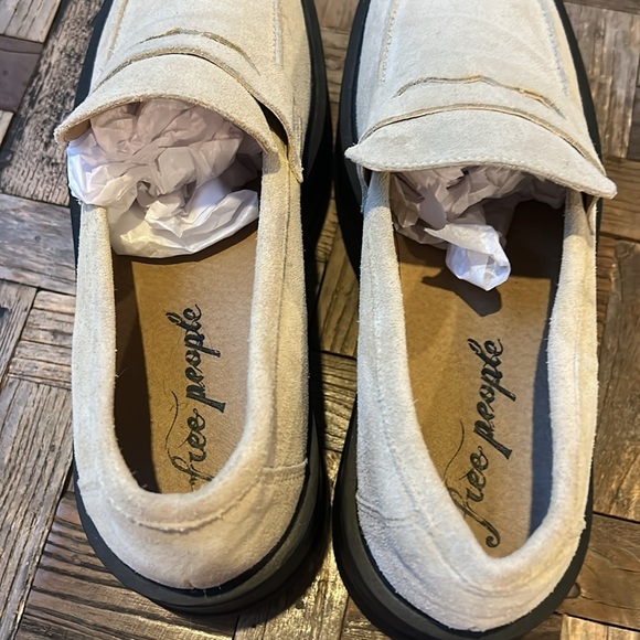 Free People Nico Platform Loafer Tan Suede Size 40 - Picture 5 of 16